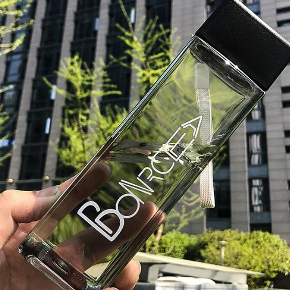 1 Шт. Портативная Креативная Пластиковая Бутылка Для Воды Квадратная