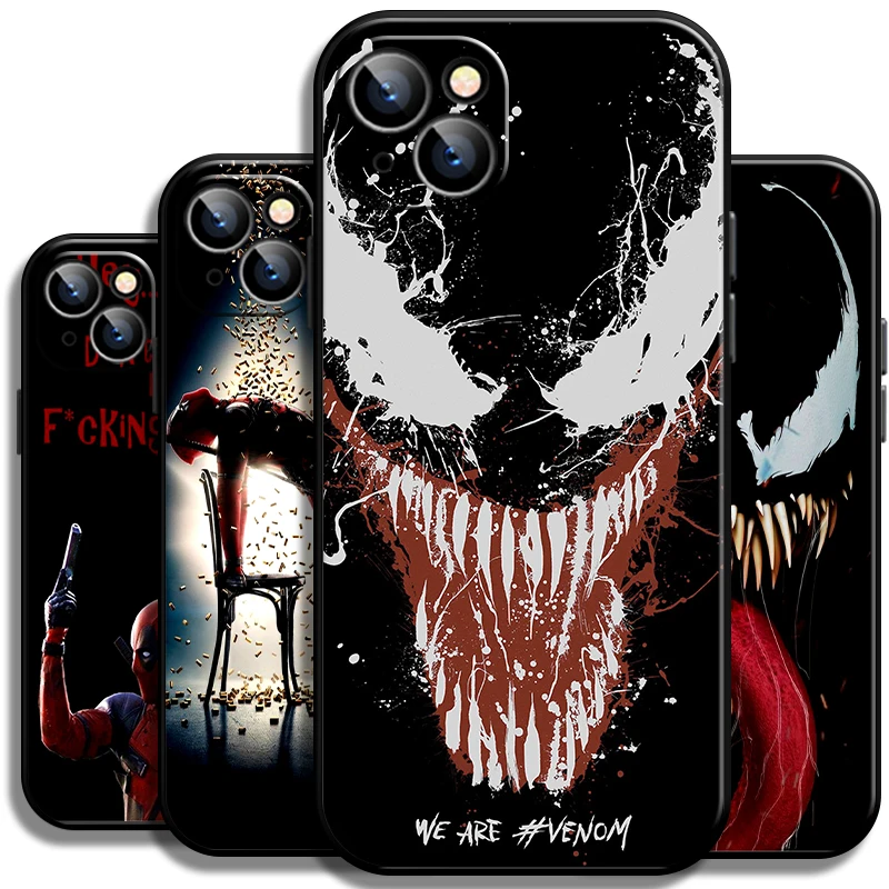 

Marvel Spiderman Venom Deadpool For Apple iPhone 13 12 11 Pro Mini X XR XS Max SE 5 6 6S 7 8 Plus Phone Case Soft