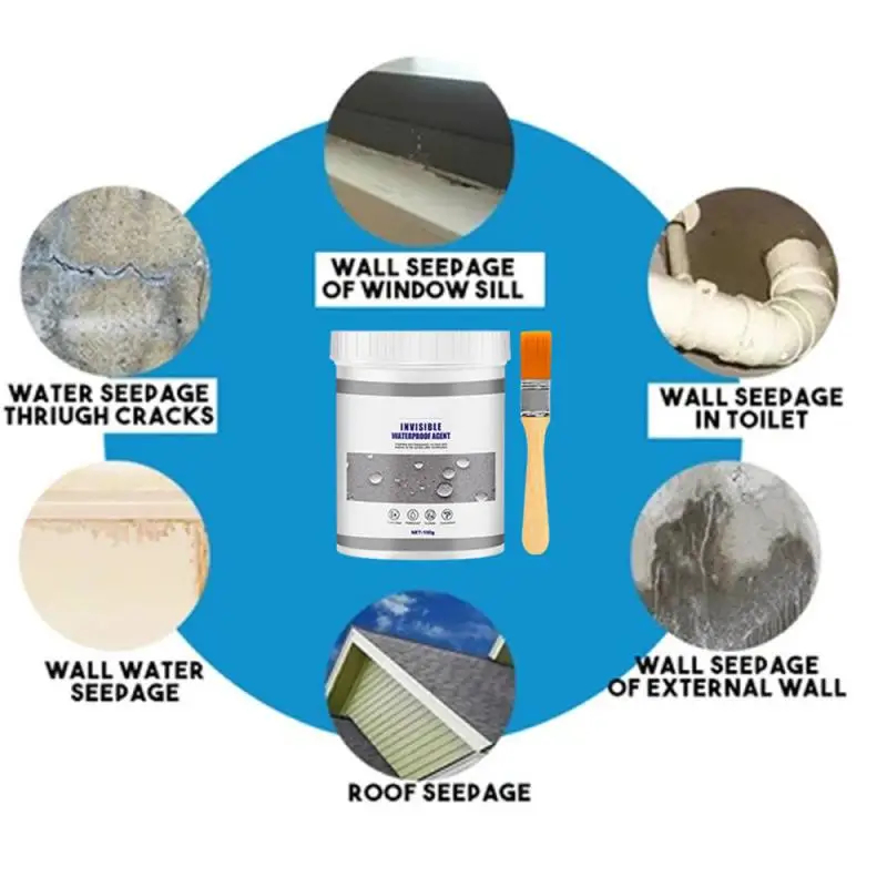 Герметик для водостойкого покрытия невидимая паста клей с кистью ремонта