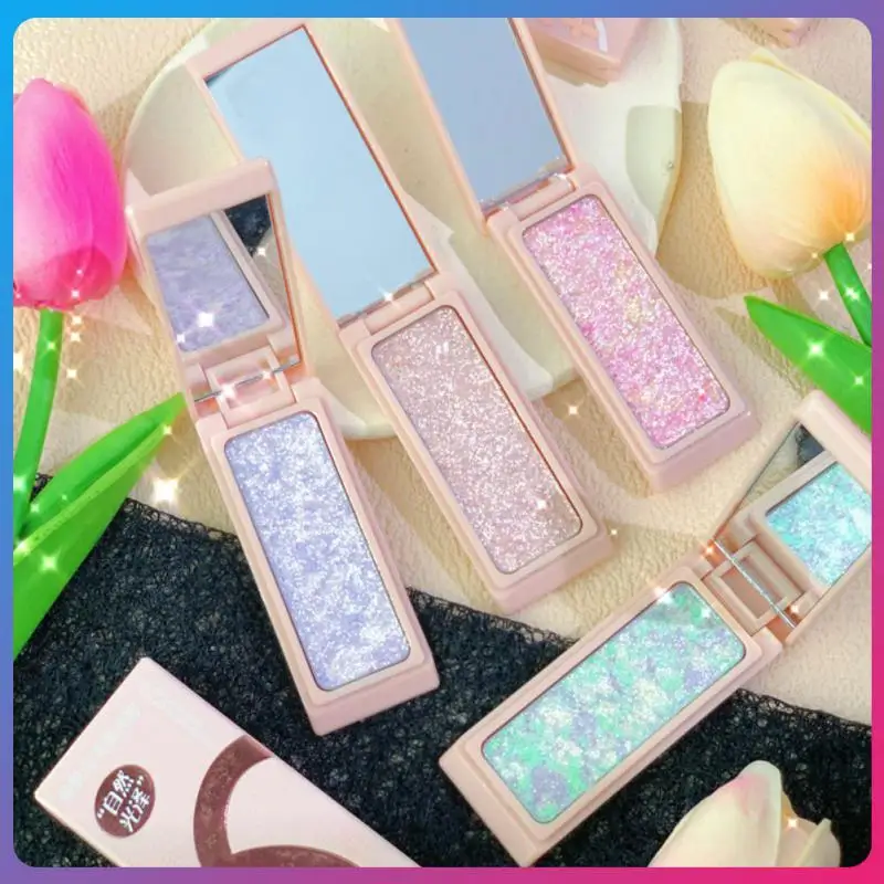 

Lasting Highlight Highlighter Makeup Pearl Light Shiny Lying Silkworm Powder Face Makeup Shimmer Highlight Eye Shadow Palette