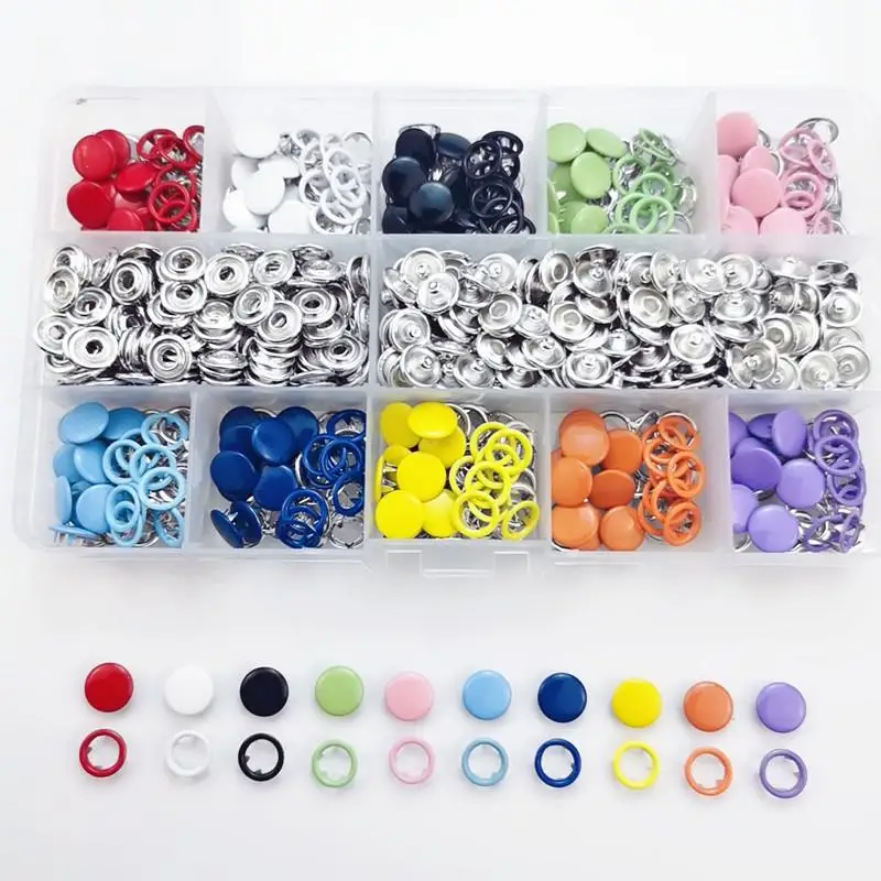 Плоскогубцы + 200 шт. 10 цветов металлические швейные пуговицы полые/Твердые зубцы