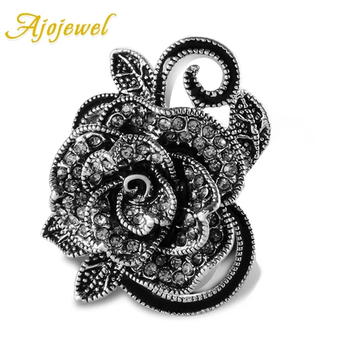 Ajojewel броши с цветком розы