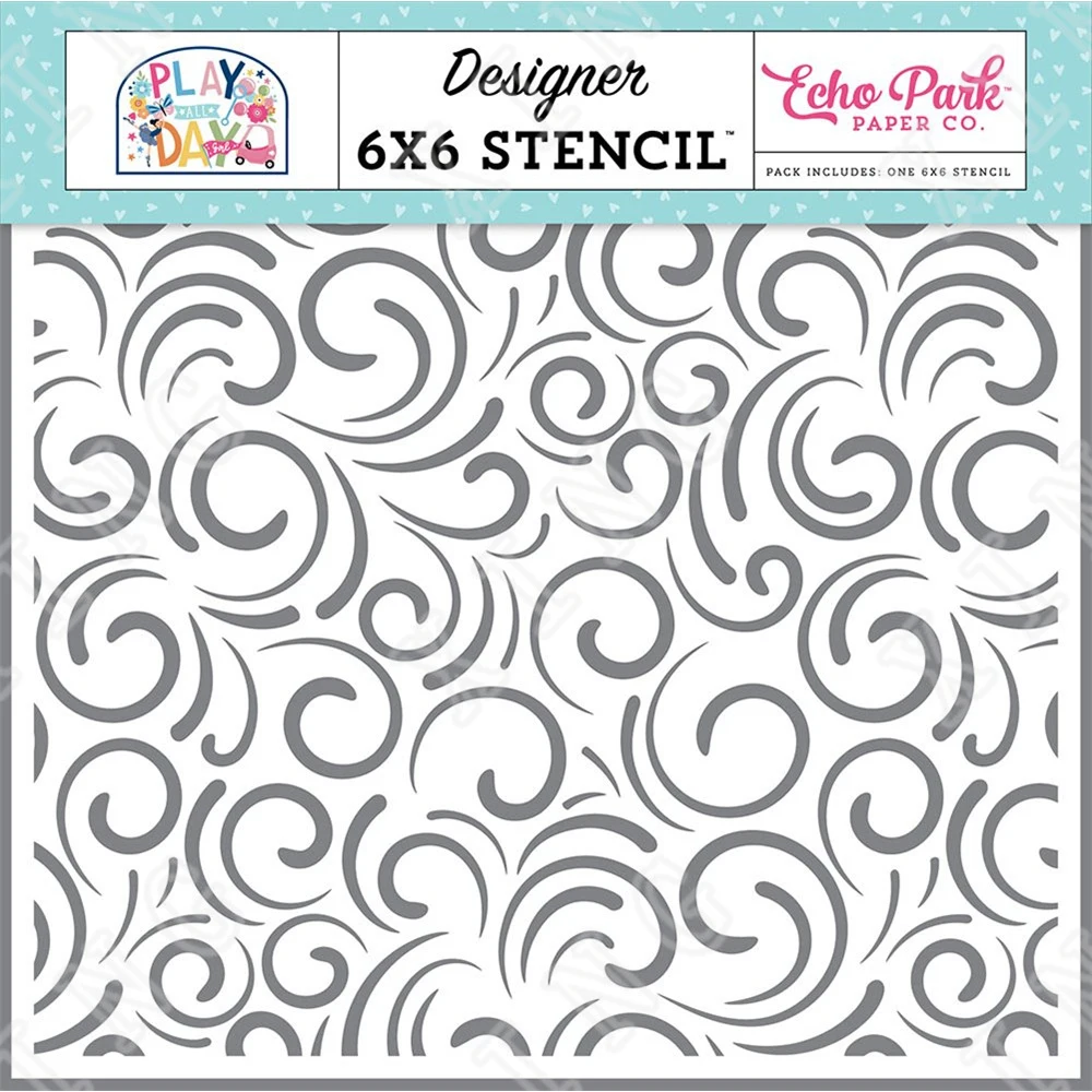 

2022 New Fun Flourish 6 Inches Square Stencil Diy Wax Paper Greeting Card Scrapbooking Album Diary Coloring Kids Drawing Molds