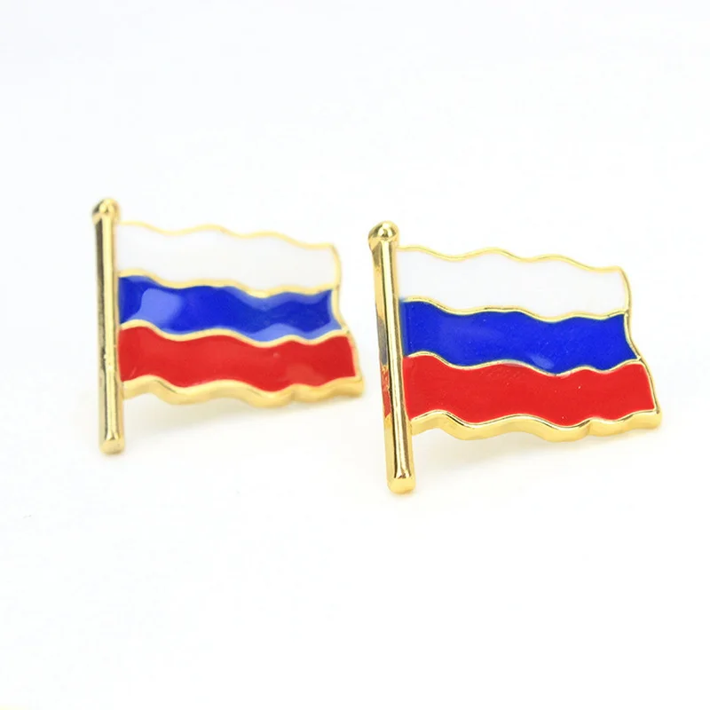 

Russia Flag Lapel Pins for Unisex Enamel Metal Badges National Emblem Russian Country Flag Brooches Bag Hat Backpack Button Gift