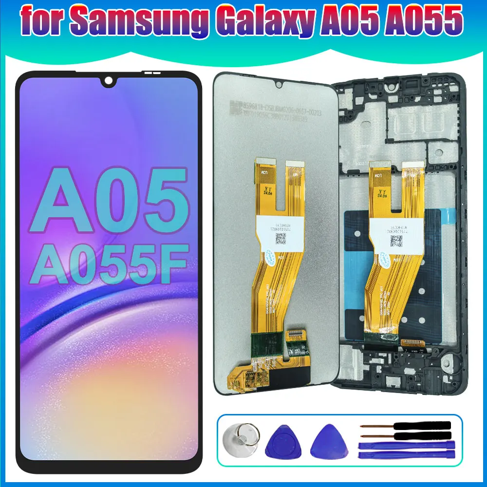 Фото ЖК-дисплей для Samsung Galaxy A05, сенсорный экран-дигитайзер для Samsung A05 A055 A055F, замена ЖК-экрана для телефона A055F №1