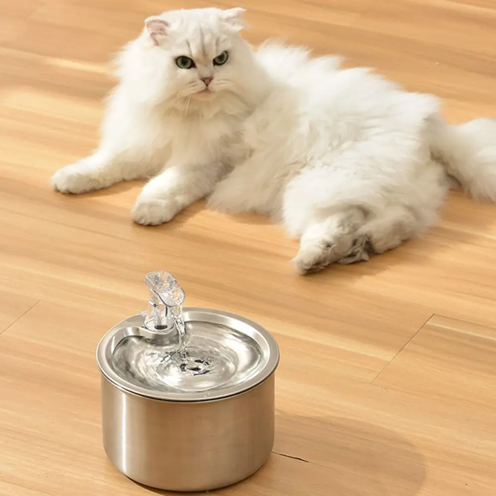 

Low Consumption Stainless steel 2L Silent Drinking Bowl Water Fountain Drinking Cat/Dog Pet Water Dispenser