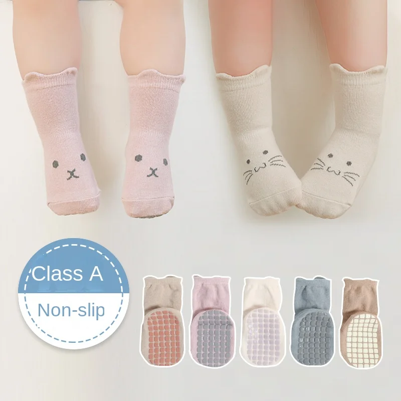 

3PAIRS/LOT 0-5Years Old Baby Boy Girl Socks Knee High Newborn Warm Toddler Floor Anti Slip Children Cartoon Cotton Freeshipping