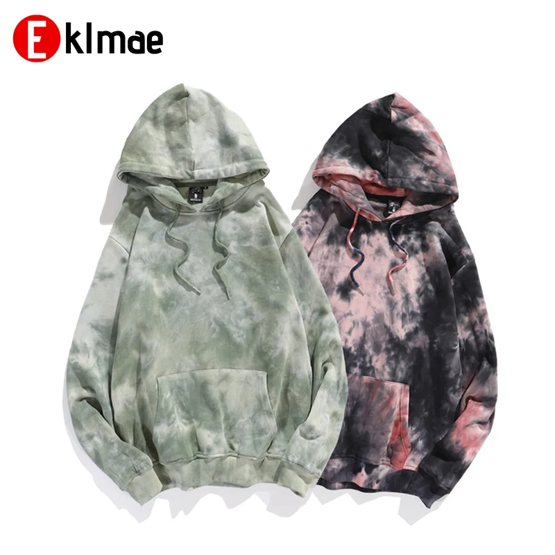 

Толстовка Мужская/женская с капюшоном, хлопковый свитер с длинным рукавом, окрашенный в завязках, в стиле хип-хоп, уличная мода в стиле Харадзюку, зима