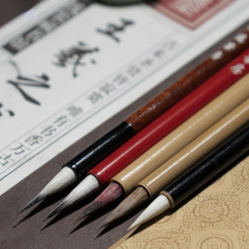 Regular Script Writing Brush Set Professional Shou Jin Ti Calligraphy Brush Pen Traditional Chinese Painting Fine Line Pen