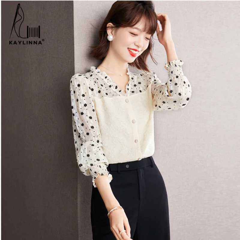 

Fashion Woman Blouse 2023 Luxury Women's Blouses Long Sleeve Top Shirts and Blouses Women's Clothing Korea Stylish Shirt Womens