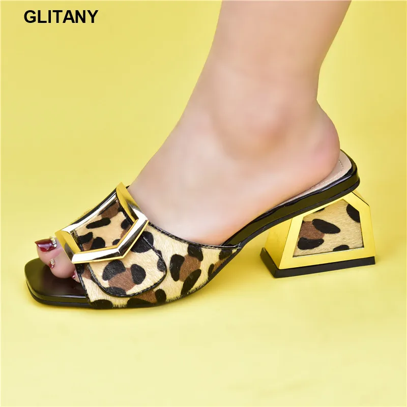 

New Fashion Leopard Shoes Metal Buckle Decoration Women Shoes Wedding Shoes Bride Leopard Shoes Ladies Dress Shoes Party Pumps