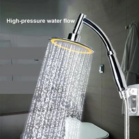 6 inch rotate 360 degree bathroom rainfall shower head abs chrome water saving shower extension arm hand held shower head thin