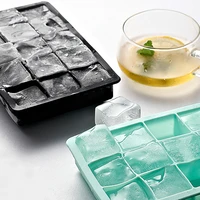 15 grid big ice tray mold large food grade silicone ice cube square tray mold diy ice maker ice cube tray non stick mould tray