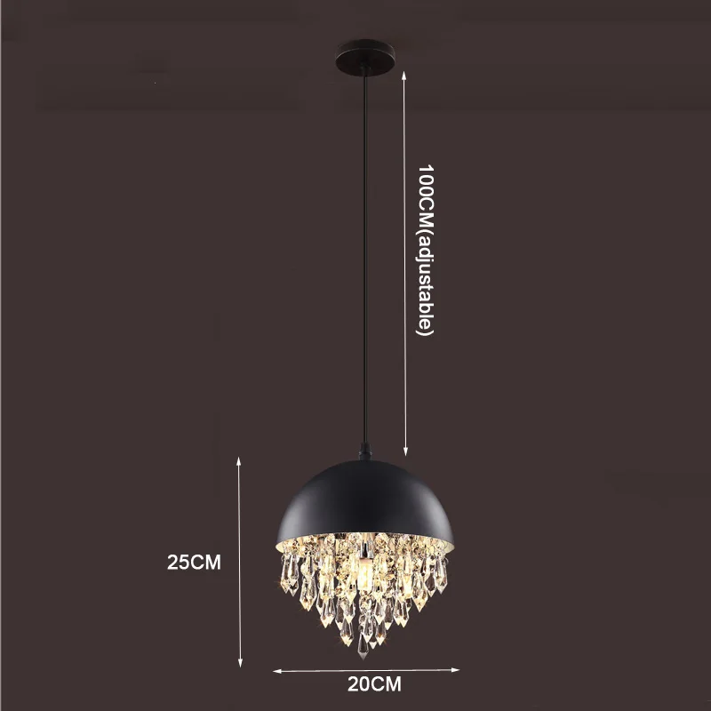 

Подвесная хрустальная люстра VECLI черного цвета