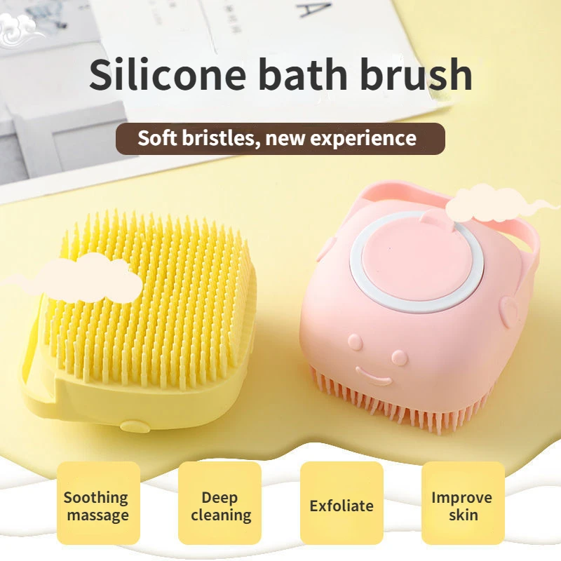 

Bathroom Puppy Bath Dogs Cats Kid Massage with Shampoo Gloves Brush Soft Safety Silicone Pet Accessories for Pet Baby Tools