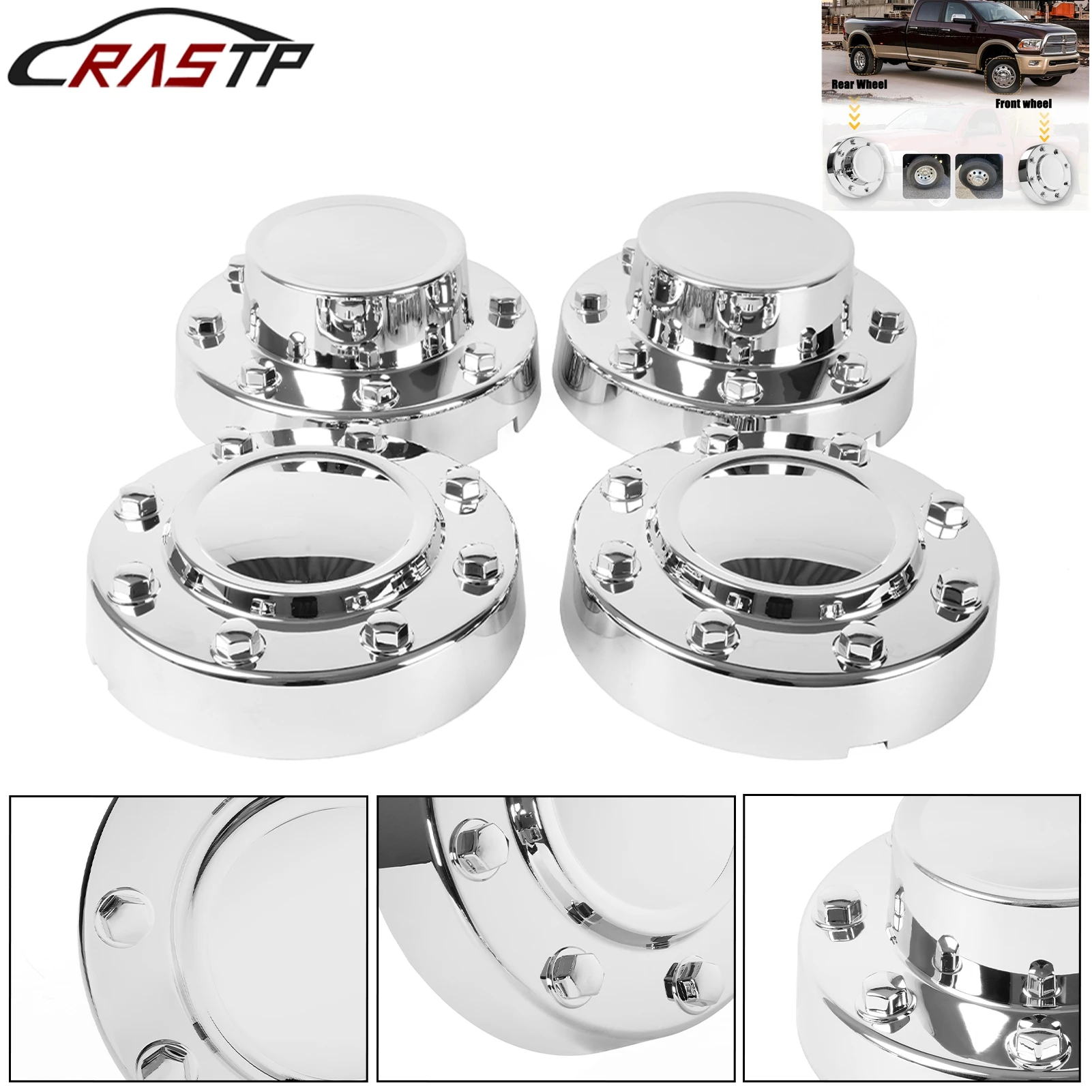 RASTP-New 4PCS Car Wheel Center Hub Caps Dustproof Waterproof ABS for DODGE RAM 4500&amp5500 2011-2015 2016 2017 2018 LKT146