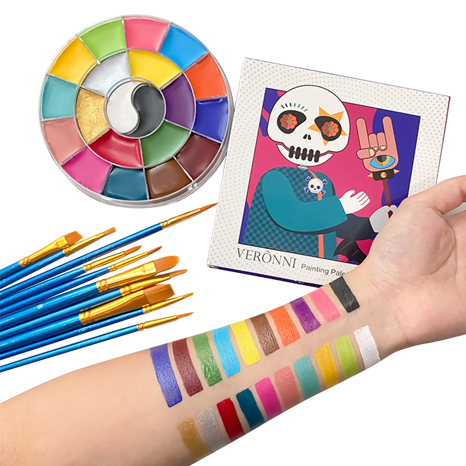 

Face Body 20 Colors Oil Painting Paint Pigment Non Toxic Safe Kids Flash Tattoo Painting Art Halloween Cosplay Party