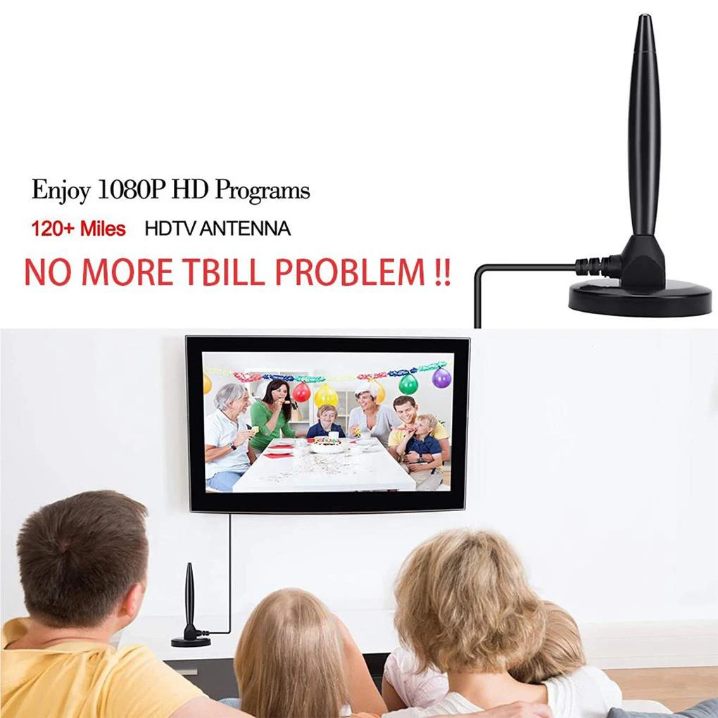 

1 Set 120 Mile TV Antenna Digital Smart Signal Amplifier Long Range Receive Aerial 4K Satellite Receiver Indoor Outdoor