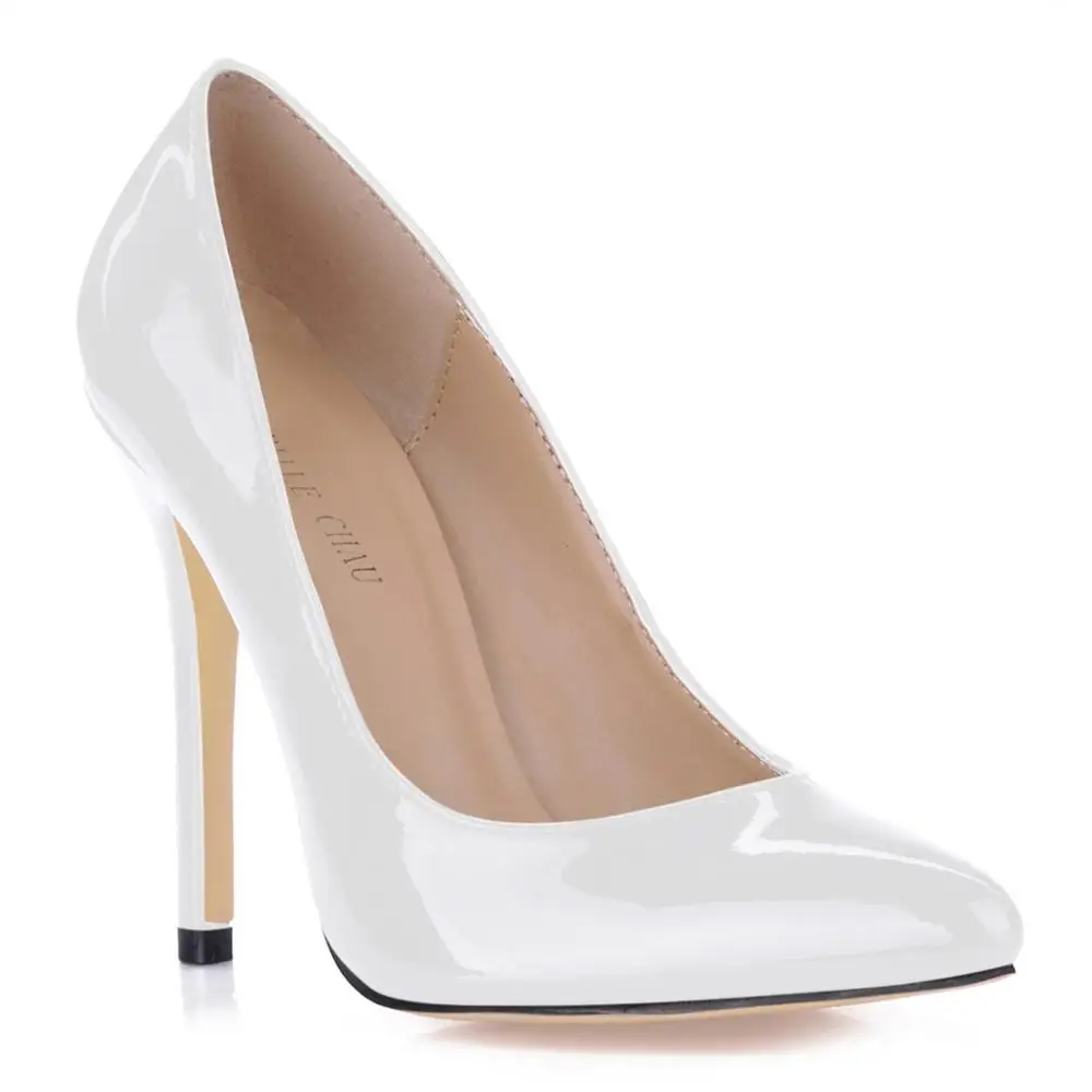 Женские туфли-лодочки из лакированной кожи с острым носком