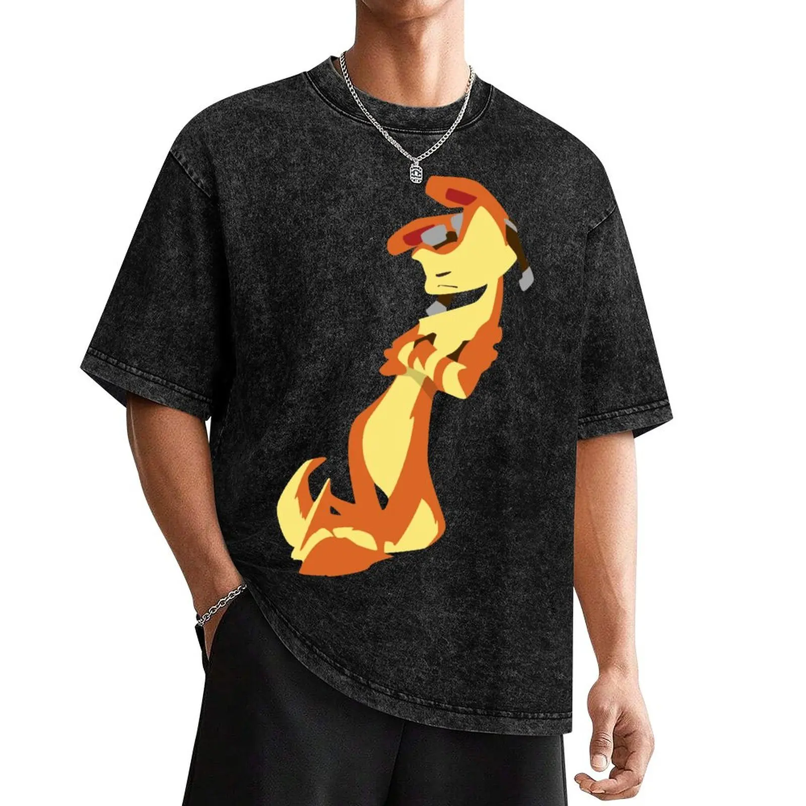 Мужские футболки Jak and Daxter-Daxter (No eyes variant) хлопковые