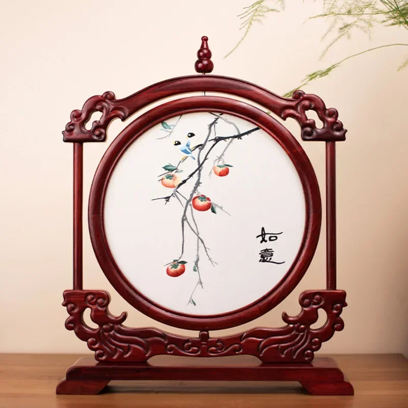 Сучжоу Stickerei Wohnzimmer Dekoration Erweiterter Sinn für Handwerkezionero Деativer Bildschirm Luxus Chinesisches Zuhause