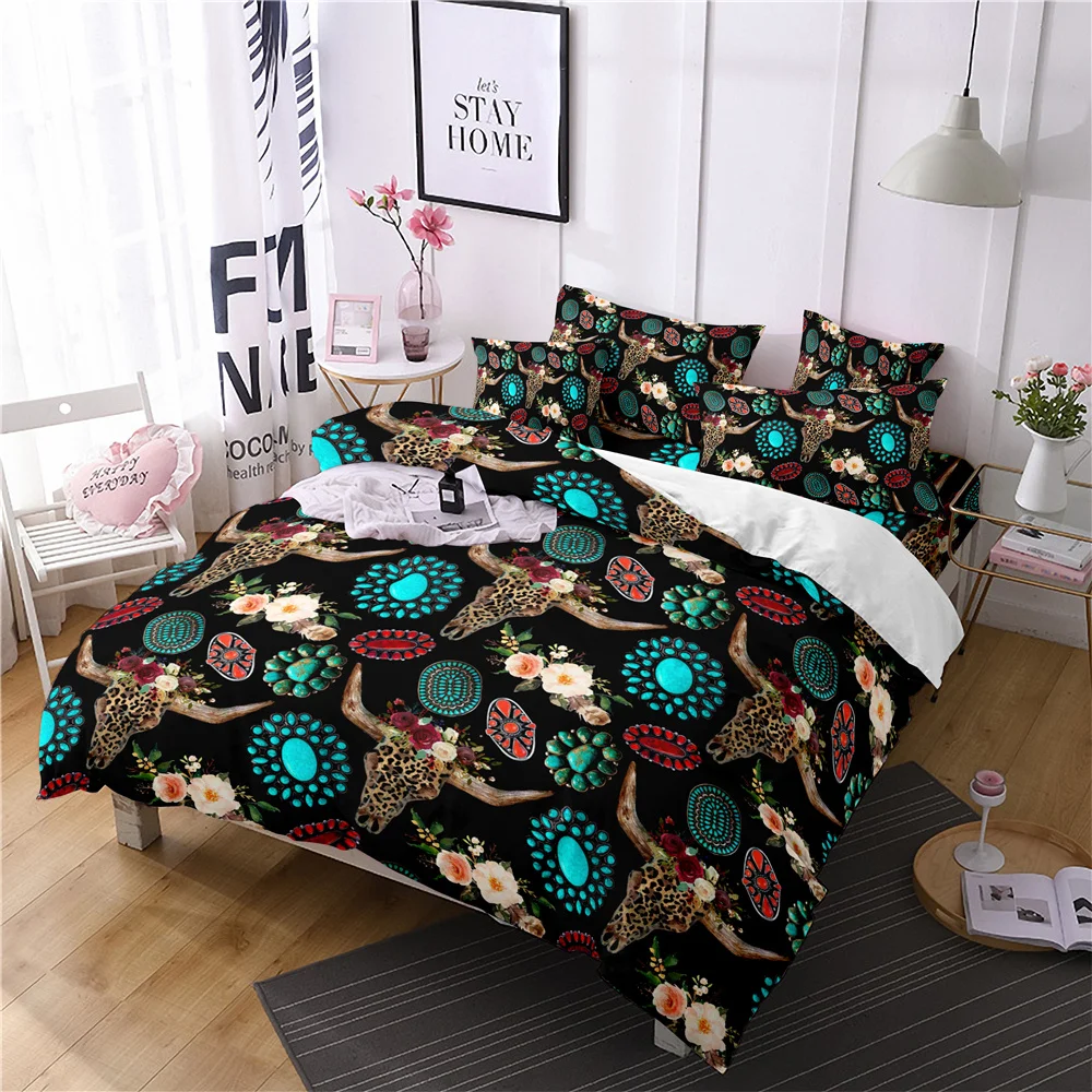 

Horse Bedding Set Set Twin Size Duvet Cover for Kids Teens Western Cowboy Polyester Comforter Cover Quilt Cover with Pillowcase