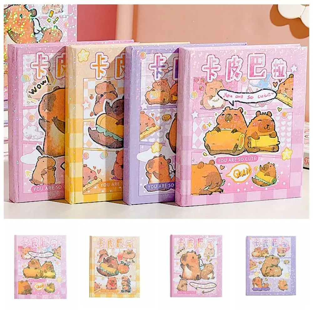 Блокнот с капибарой и без подкладки сверкающий карманный блокнот формата А7