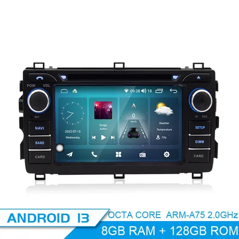 Jdaston Android 13 автомобильный мультимедийный плеер для Toyota Auris 2013 2014 2015 автомобильный радиоприемник GPS-навигация видео GPS стерео 8 Гб Carplay