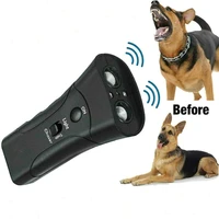 ultrasonic pet dog repeller whistle anti barking stop bark training device trainer led 3 in 1 anti barking dog training