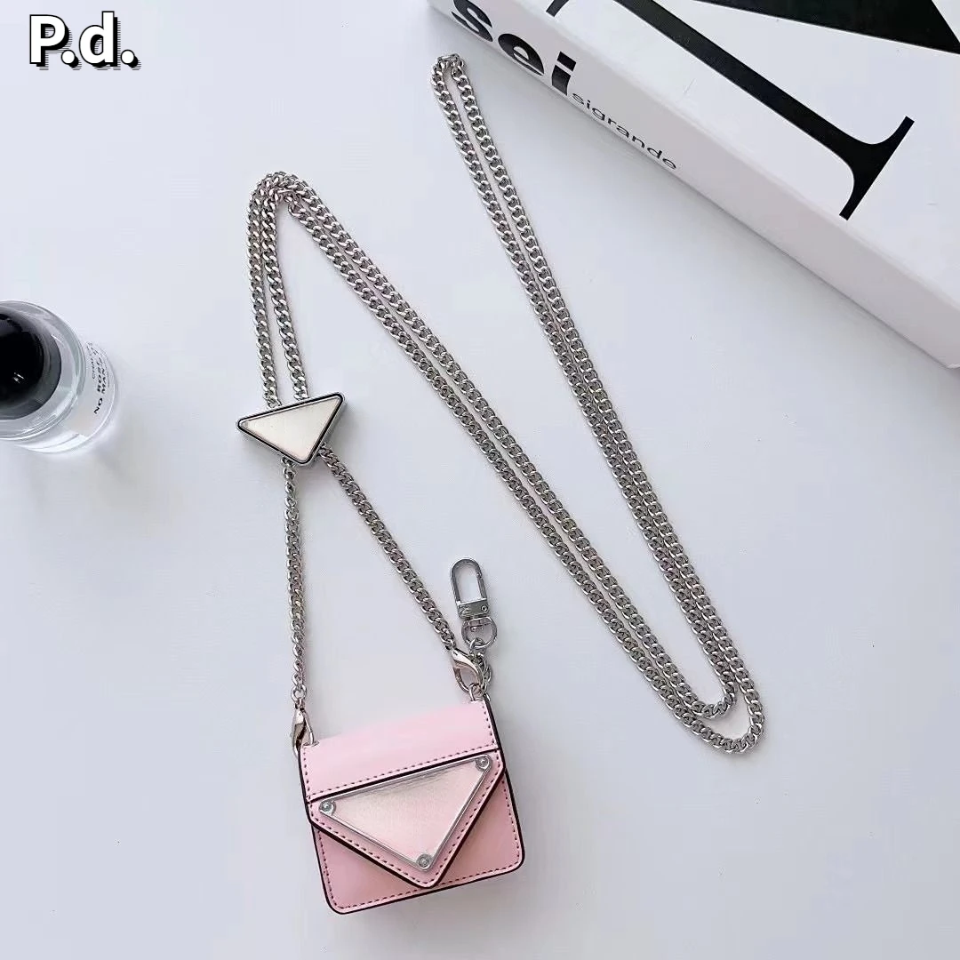 

Luxury Fashion Leather Earphone Case For Airpods Pro 2 Generation Cases Headphone Triangle Cover For Airpods 3 2 1 Charging Bags