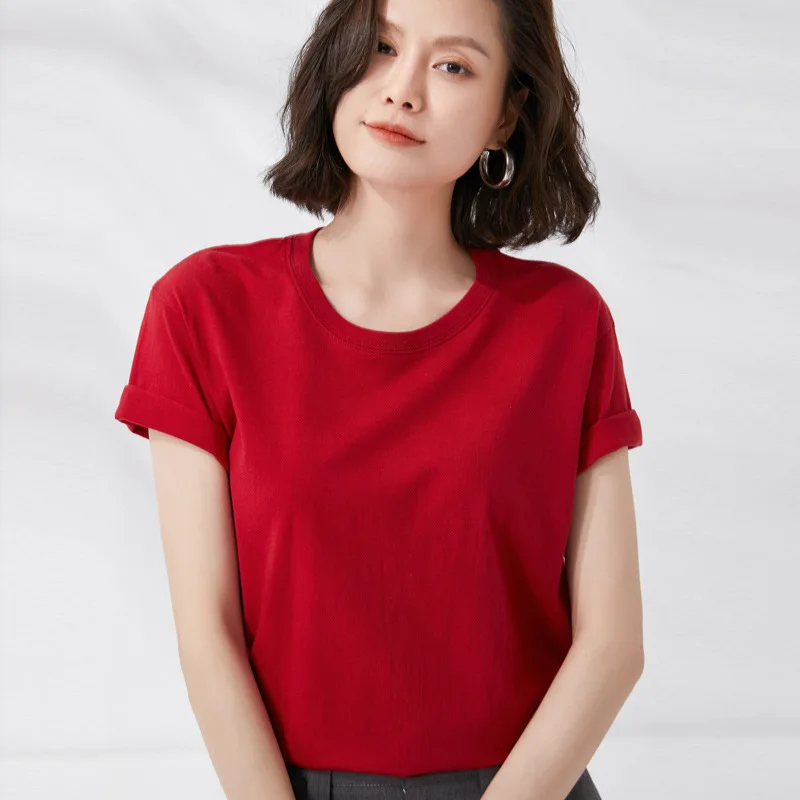 

Female Shirt Women Short Sleeve V-Neck Tee Loose T-Shirt gray22