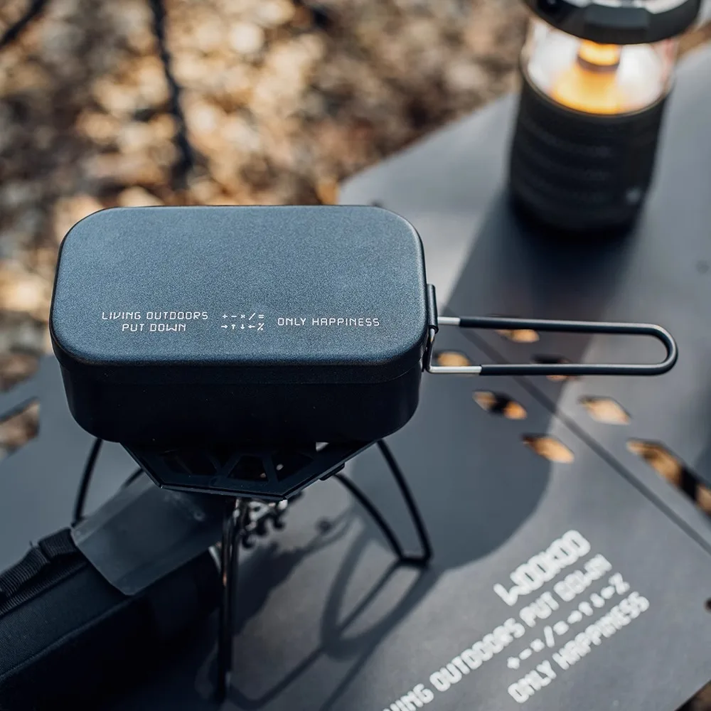 WOOKOO-Ланч-бокс для кемпинга портативный походный алюминиевый старинный стиль