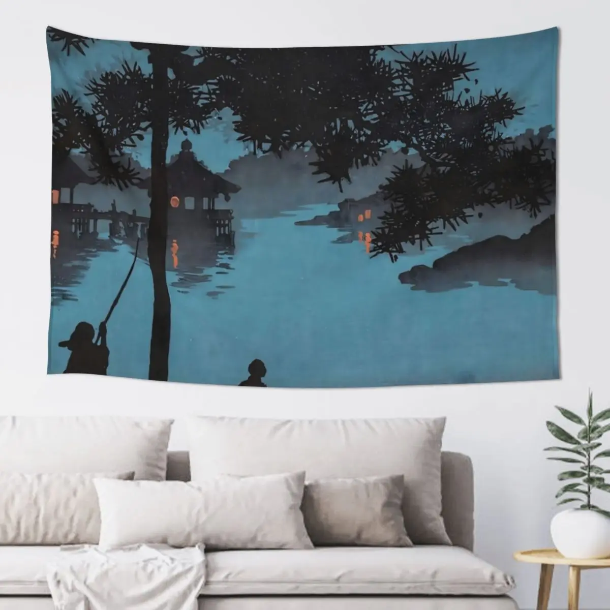 Koho Shoda Stars over Biwa Lake Гобелен Эстетический декор комнаты Эстетическое украшение