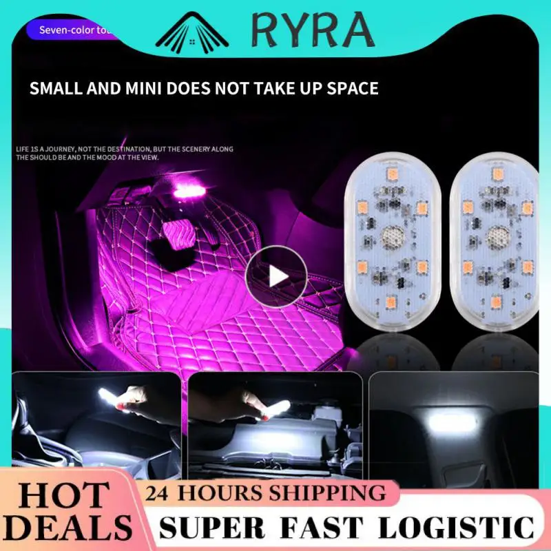

5v Car Interior Roof Reading Lamp Mini Decorative Lamp Portable Universal Car Light Car Accessories Car Door Roof Light