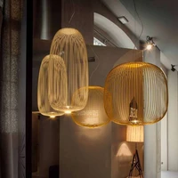 foscarini spokes 12 pendant lights modern led kitchen hanging lamps bird cage fixtures dining room restaurant decor