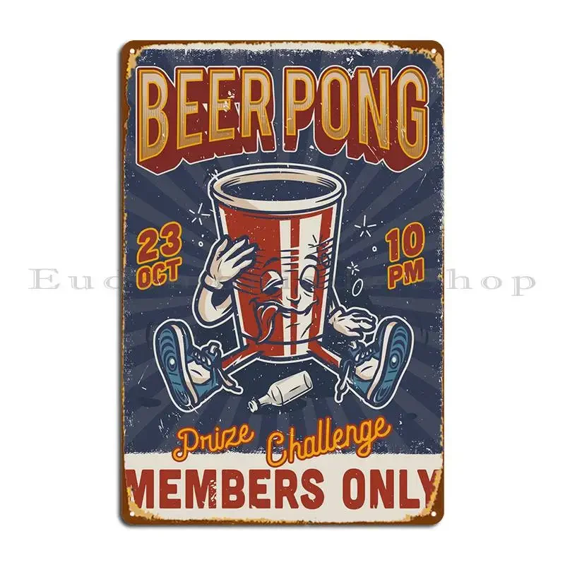 Металлическая вывеска для пивного понга таблички паба гаража тарелки бара