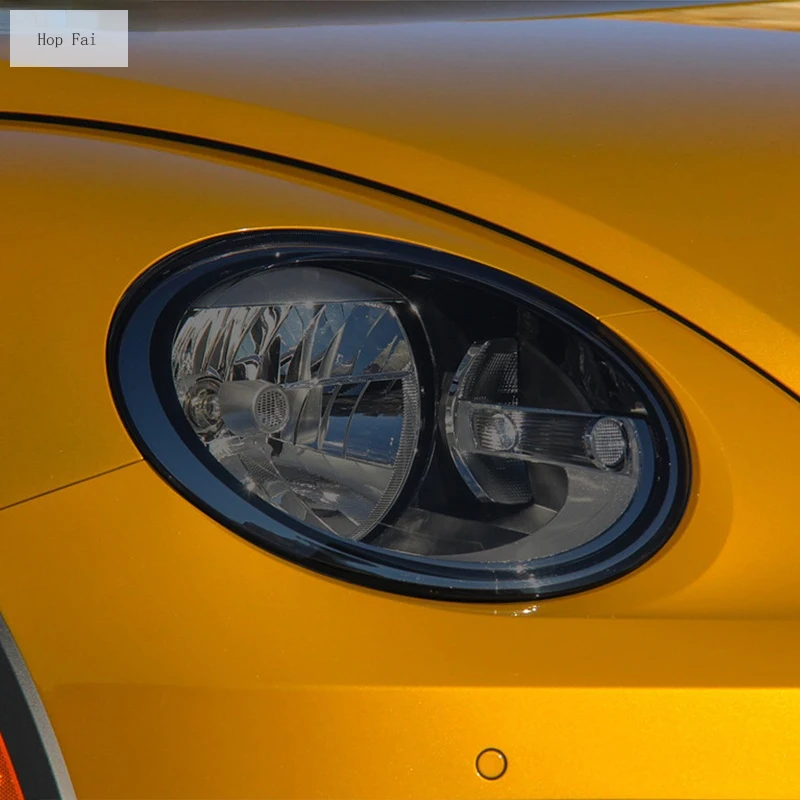 

Car Headlight Protective Film Headlamp Restoration Transparent Black TPU Sticker For Volkswagen Beetle A5 2013-2019 Accessories