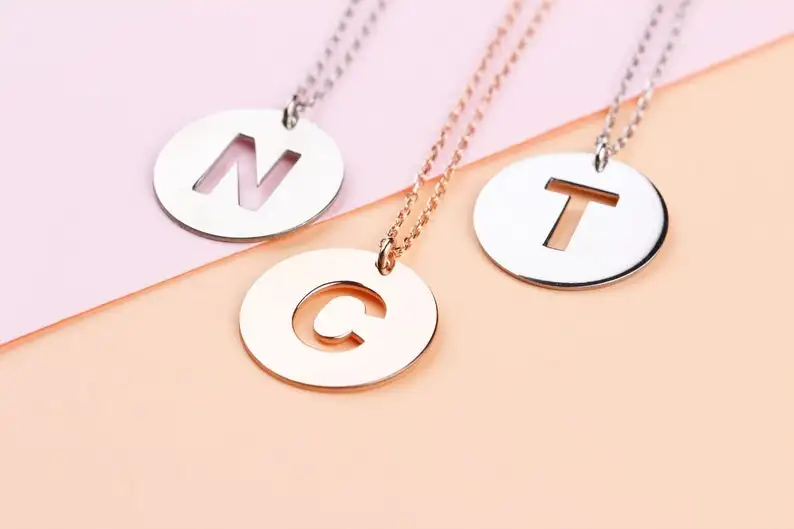 

Silver Initial Necklace • Personalized Silver Initial Necklace • Letter Necklace • Custom Necklace • Custom Initial Necklace