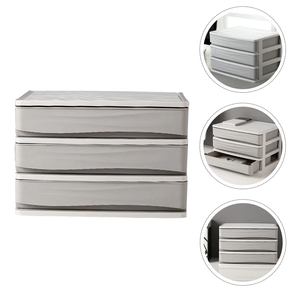 

Office Desktop Storage Cabinet Organizer Multi-layer File Holder Sundries Stationery Document Container Plastic Drawers