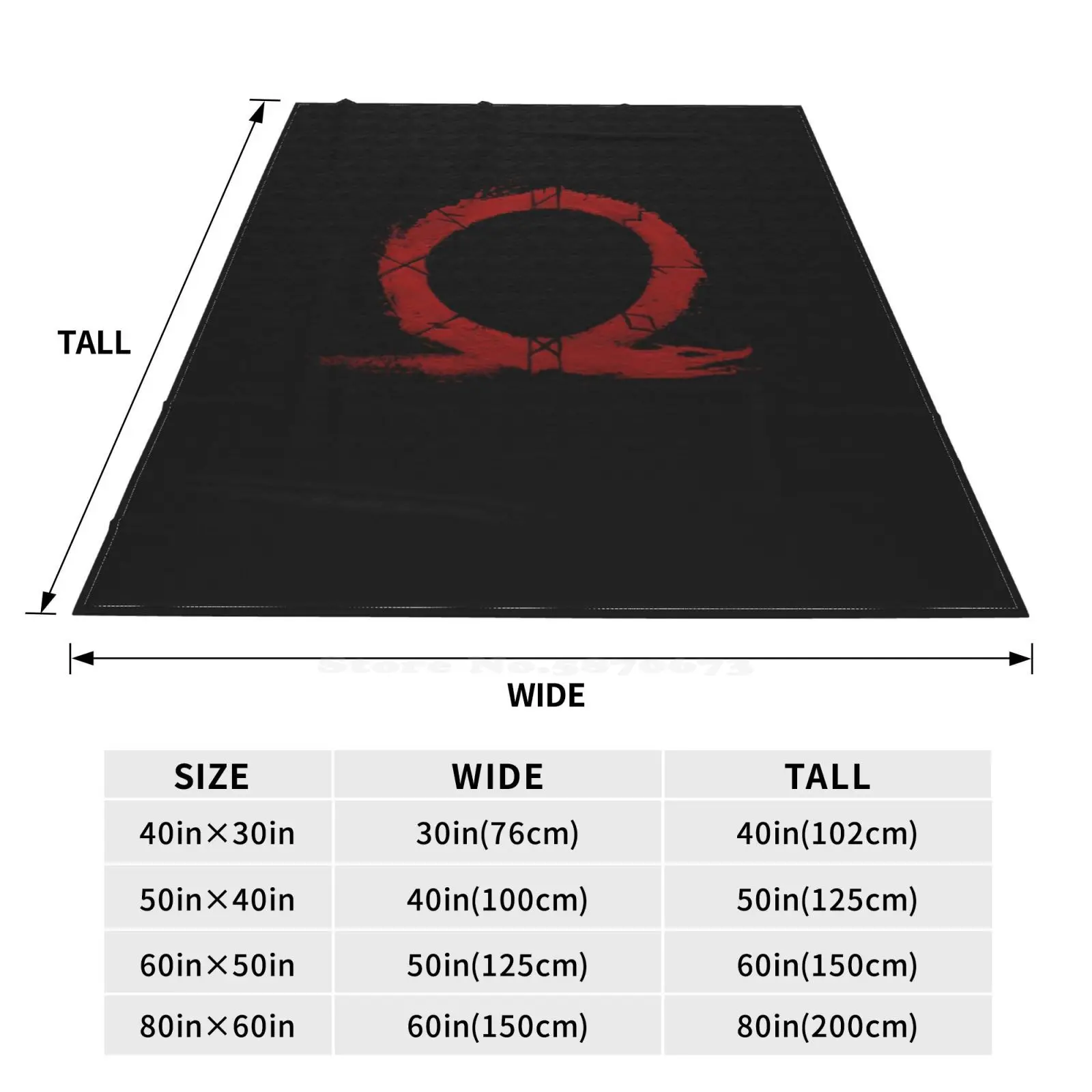 Детское игровое одеяло Бог войны Гоу руны