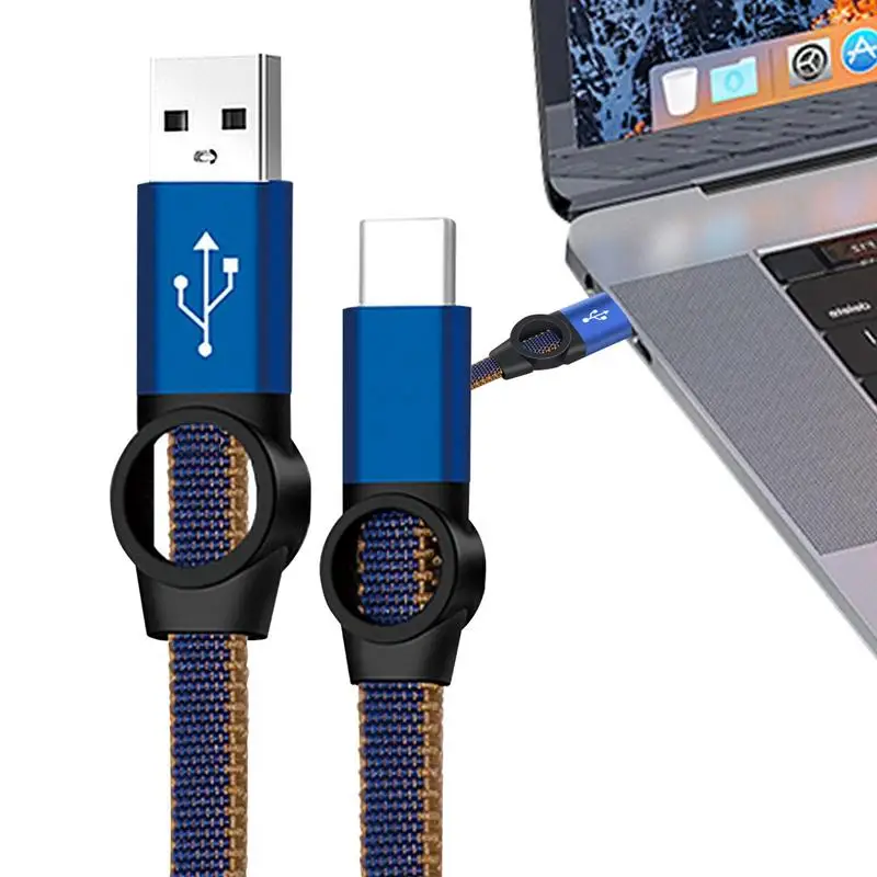 Сверхтолстый кабель USB Type-C 3A для телефона, USB-кабель для зарядки и передачи данных для смартфона Android, 1 метр