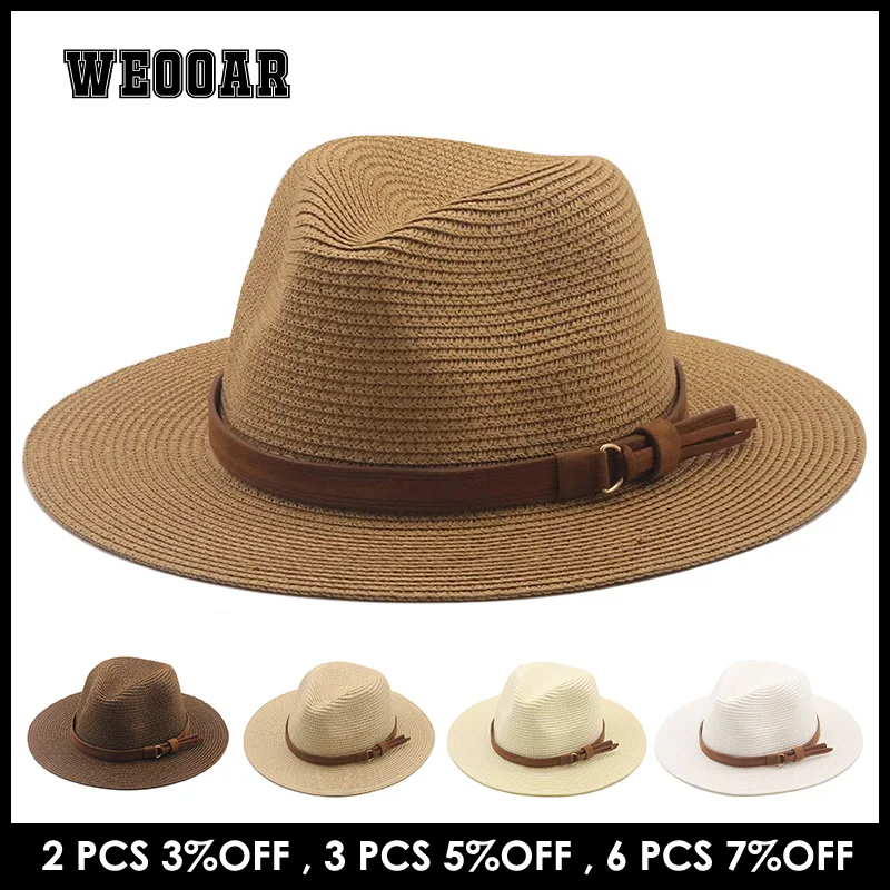

Women's Hat Hats for Women Summer Straw Sun Hats Men's Caps Sun Protection Beach Summer Women Men Panama Straw Hat Gorras Hombre