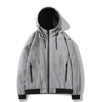 2021 spring and autumn jacket mens brand large hooded jacket korean fashion casual mens loose baseball jacket