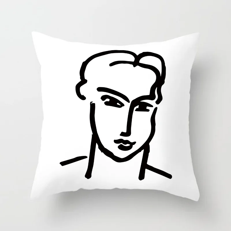 

2022 Fashion Nordic Super Pillowcase Retro Geometric Abstract Art Blue Green Sleeping Pillow Cushion Sofa Cover