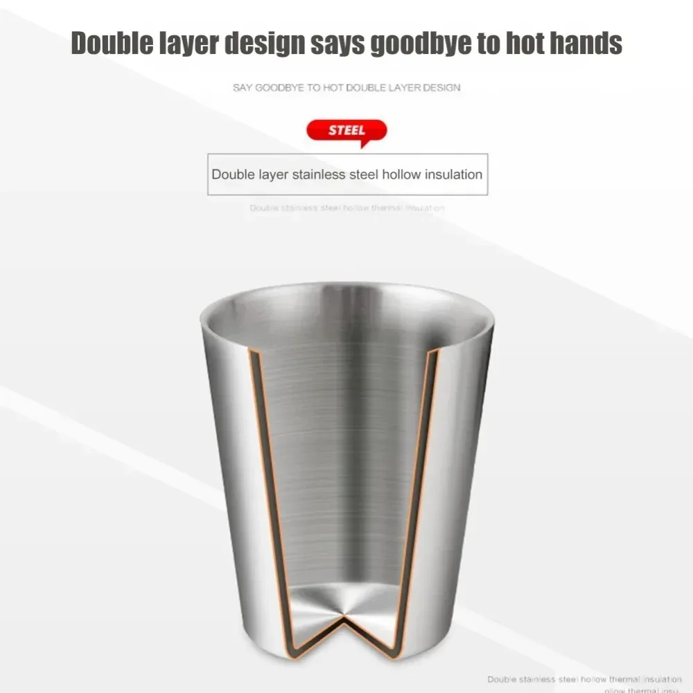 1/2 комплекта 175 мл портативная кружка двухслойная 220 для кемпинга пешего туризма