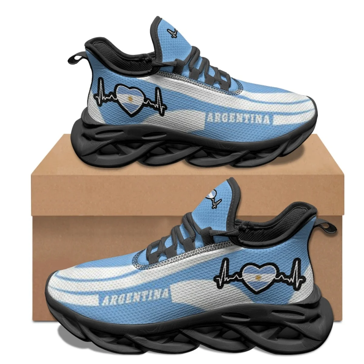 

Кроссовки унисекс легкие сетчатые, повседневная обувь на платформе, с флагом Аргентины, Нескользящие, для взрослых, подарок