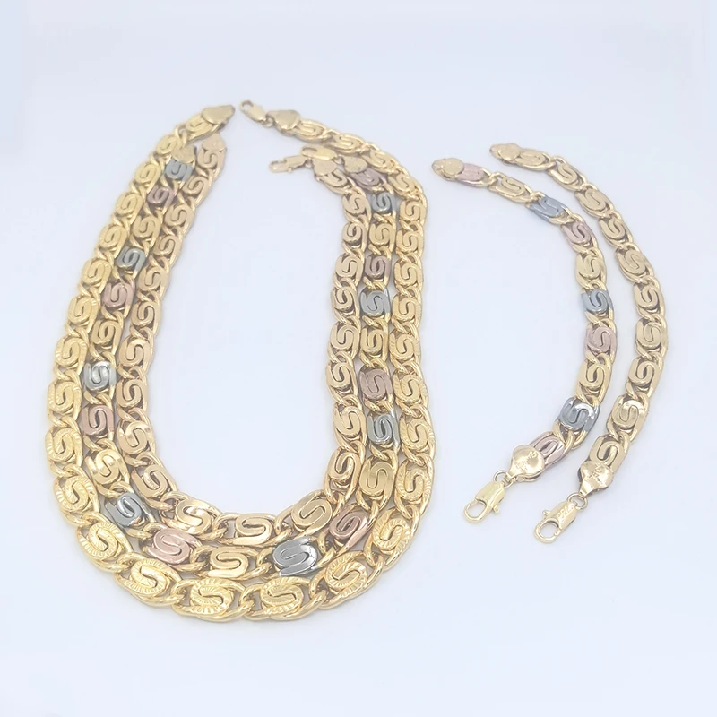 Женское колье и серьги в бразильском стиле ширина 11 мм