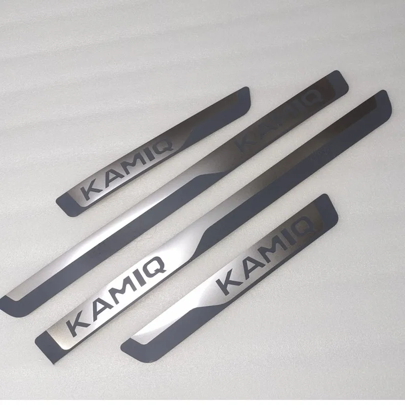 

For Skoda Kamiq 2018-2021 Car-styling Stainless Steel Scuff Plate/door Sill Door Sill Scuff Plate Welcome Pedal E