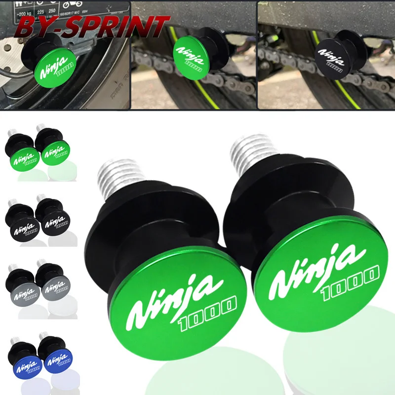

NEW Motorcycle Accessories NINJA1000 LOGO Swingarm Spools Stand Screws Cover For KAWASAKI NINJA 1000 ninja1000 2011-2016