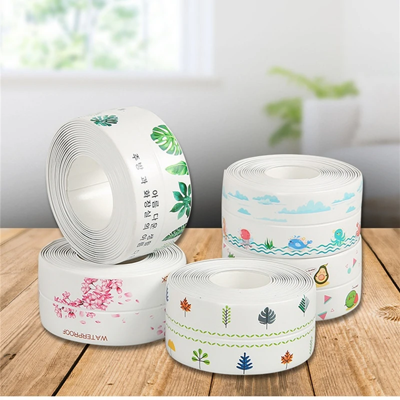 

Korean style Waterproof Mildew-proof Kitchen Sealing Tape Sink Door Window Gap Sticker Strip Tile Gap Filler Moisture-proof